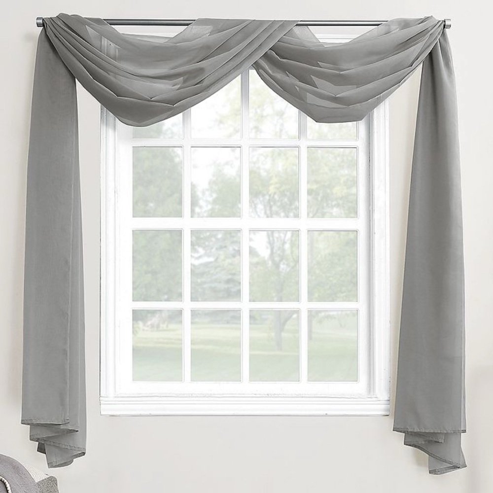 Gray Draped Curtain Scarfs (8 available)